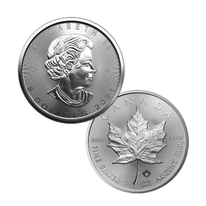 👑👑Queen’s Anniversary🍁2021-2024-Royal Canadian Mint Queen’s Maple Leaf Silver Dollar