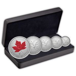 👑👑Queen’s Anniversary🍁2021-2024-Royal Canadian Mint Queen’s Maple Leaf Silver Dollar